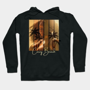 Curvy Beach T-Shirt Hoodie